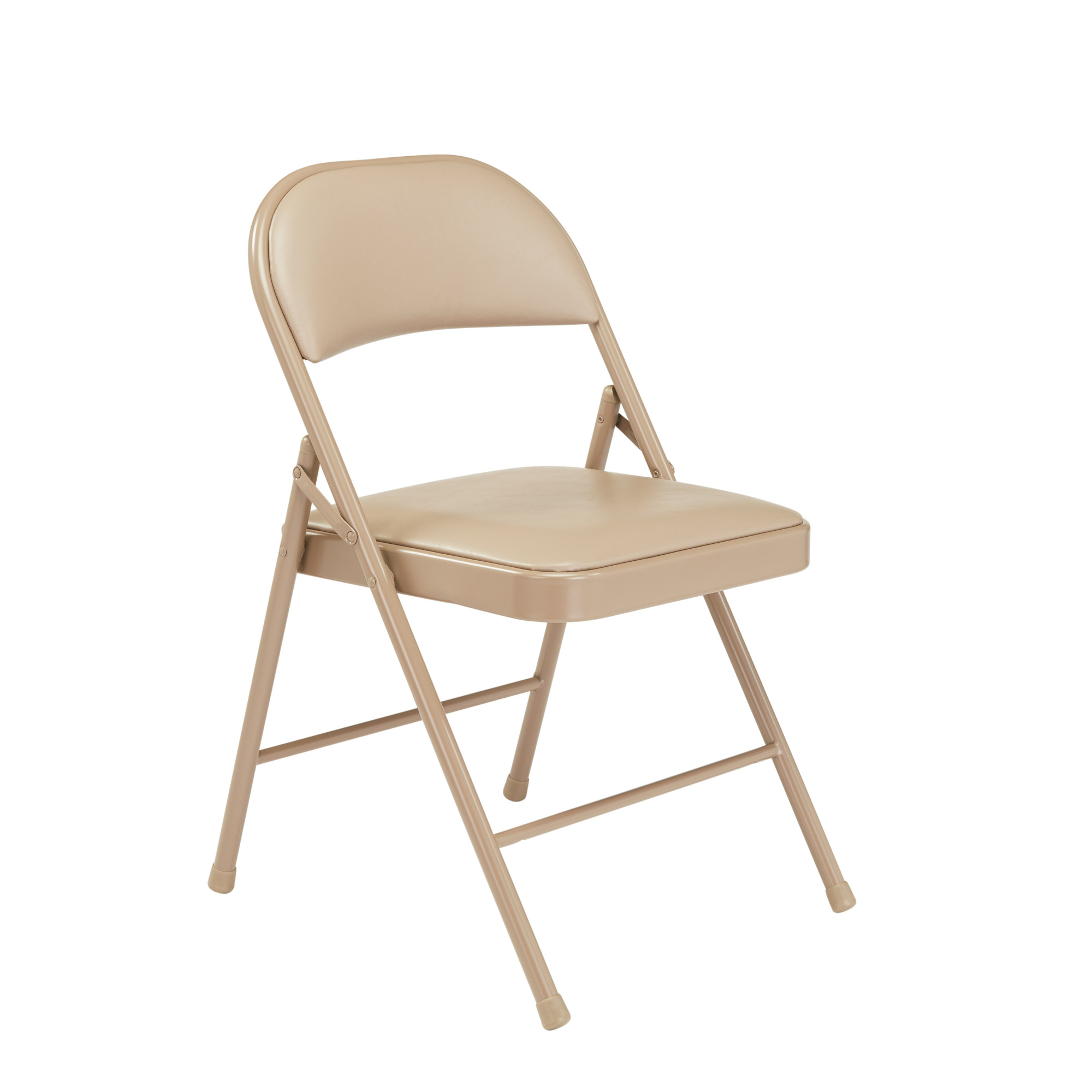 National Public Seating, 950 Series Vinyl Padded Steel Folding Chair, Primary Color Beige, Included (qty.) 4, Seating Type Folding Chair, Model# 951